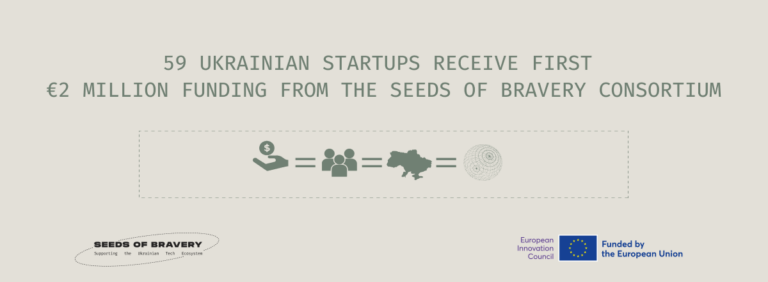 59 Ukrainian startups receive the first €2 million funding from the Seeds of Bravery consortium. - Seeds Of Bravery